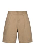 Long Pleated Short Bottoms Shorts Chinos Shorts Beige Fred Perry