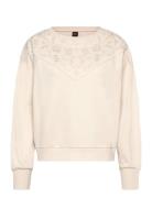 C_Even Tops Sweatshirts & Hoodies Sweatshirts Cream BOSS