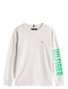 Hilfiger Sleeve Graphic Tee Ls Tops Sweatshirts & Hoodies Sweatshirts ...