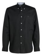 Linen Blend Solid Rf Shirt Tops Shirts Linen Shirts Black Tommy Hilfig...