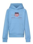 Archive Shield Hoodie Tops Sweatshirts & Hoodies Hoodies Blue GANT