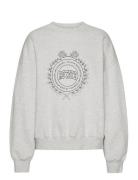 Heavy Sweat Crewneck Tops Sweatshirts & Hoodies Sweatshirts Cream ROTA...