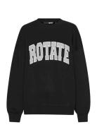 Heavy Sweat Crewneck Tops Sweatshirts & Hoodies Sweatshirts Black ROTA...