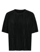Carravenna S/S Plisse Top Jrs Noos Tops T-shirts & Tops Short-sleeved ...