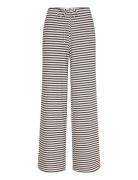 Striped Soft Trousers Bottoms Trousers Wide Leg Brown Gina Tricot