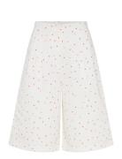 Heart Printed Shorts Bottoms Shorts Bermudas White Stella Nova