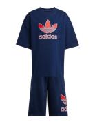 Short Tee Set Sets Sets With Short-sleeved T-shirt Navy Adidas Origina...