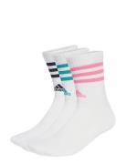 3S C Spw Crw 3P Sport Socks Regular Socks White Adidas Performance