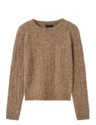 Nlfkave Ls Short S Knit Tops Knitwear Pullovers Brown LMTD
