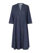 Manakilla Knælang Kjole Navy Masai