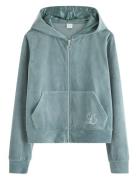 Hoodie I Velour Tops Sweatshirts & Hoodies Hoodies Blue Lindex