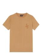 L&S Monogram T-Shirt Tops T-Kortærmet Skjorte Orange Lyle & Scott