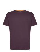 Tales Tops T-Kortærmet Skjorte Purple BOSS