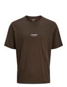 Jjesoho Tee Ss Crew Neck Noos Jnr Tops T-Kortærmet Skjorte Brown Jack ...