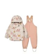 Manu Rainwear Set Outerwear Rainwear Rainwear Sets Pink Liewood