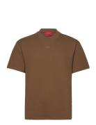 Dapolino Designers T-Kortærmet Skjorte Brown HUGO