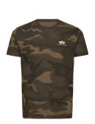 Basic T Small Logo Camo Tops T-Kortærmet Skjorte Brown Alpha Industrie...