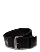Tumbled Leather Belt Accessories Belts Classic Belts Black Polo Ralph ...