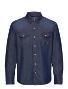 27Mw Tops Shirts Denim Shirts Blue Wrangler