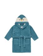 Lily Penguin Bathrobe Morgenkåbe Badekåbe Blue Liewood