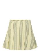 Pcjamie Mw Pleated Skirt Wvn D2D Pp Skirts Short Skirts Yellow Pieces