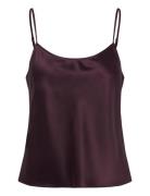 Corey Tops T-shirts & Tops Sleeveless Burgundy Reiss