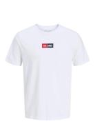 Jjpan Tee Ss Crew Neck Jnr Tops T-Kortærmet Skjorte White Jack & J S