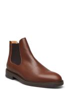 Slhblake Leather Chelsea Boot Noos Støvlet Chelsea Boot Brown Selected