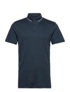 Slhleroy Ss Polo Noos Tops Polos Short-sleeved Navy Selected