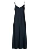 Slftalia-Lena Sl Slip Dress B Maxikjole Festkjole Navy Selected