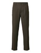 Slh190-Reg Tapered Leroy Pleat Pant Noos Bottoms Trousers Casual Brown...
