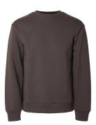 Slhreg-Dan Sweat Crew Neck Tops Sweatshirts & Hoodies Sweatshirts Grey...