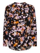 Slfirene Ls Aop Top Noos Tops Blouses Long-sleeved Black Selected