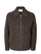 Slhkonrad Jkt Uldjakke Jakke Brown Selected
