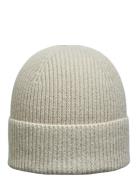 Slhmason Merino Wool Beanie Noos Accessories Headwear Beanies Cream Se...