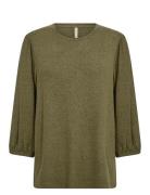 Sc-Biara Tops Blouses Long-sleeved Khaki Green Soyaconcept
