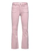 Flared Jeans With Studs Bottoms Jeans Bootcut Jeans Pink Mango