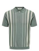 Onswyler Max Life Reg 14Ss Zip Polo Knit Tops Knitwear Short Sleeve Kn...