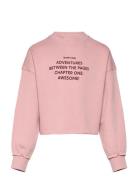 Printed Message Sweatshirt Tops Sweatshirts & Hoodies Sweatshirts Pink...