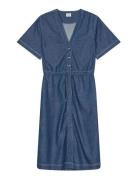 Air Denim Sanne Dress Knælang Kjole Blue Mads Nørgaard