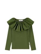 Renate Tops T-shirts Long-sleeved T-Skjorte Khaki Green Molo