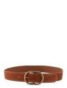 Pclaura Suede Jeans Belt Fc Bælte Brown Pieces