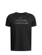 Ua Tech Split Wordmark Ss Sport Men Sports Clothes Sport Tops Sport T-...