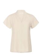 Adeliaiw Top Tops Blouses Short-sleeved Cream InWear