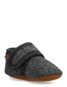 Baby Wool Slippers Slippers Hjemmesko Grey En Fant