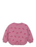 Sweatshirt Ls Aop Tops Sweatshirts & Hoodies Sweatshirts Pink Minymo