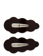 Wavy Bow Clip // 2 Pcs Accessories Hair Accessories Hair Pins Brown SU...
