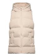 Quilted Gilet With Hood Foret Vest Cream Mango