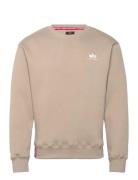 Basic Sweater Small Logo Tops Sweatshirts & Hoodies Sweatshirts Beige ...