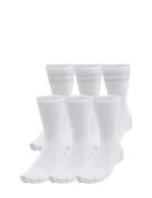 Ua Essential 6Pk Crew Sport Women Sport Clothing Sport Socks White Und...